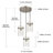 3-Light 5.1" Wide Semi Flush Mount Ceiling Light With Water Glass-1324760120