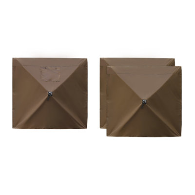 Parois latérales d'auvent, 5,67 x 4,85 pi, murs de tente d'auvent avec couche imperméable et de protection contre la lumière du soleil, conception de fenêtre à un côté, convient aux tentes d'événement extérieures, aux cabines de vendeur (brun)
