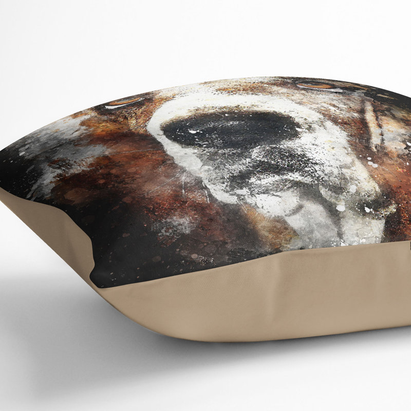 Square Throw Cushion, 40cm H x 40cm W x 15cm D, Stone
