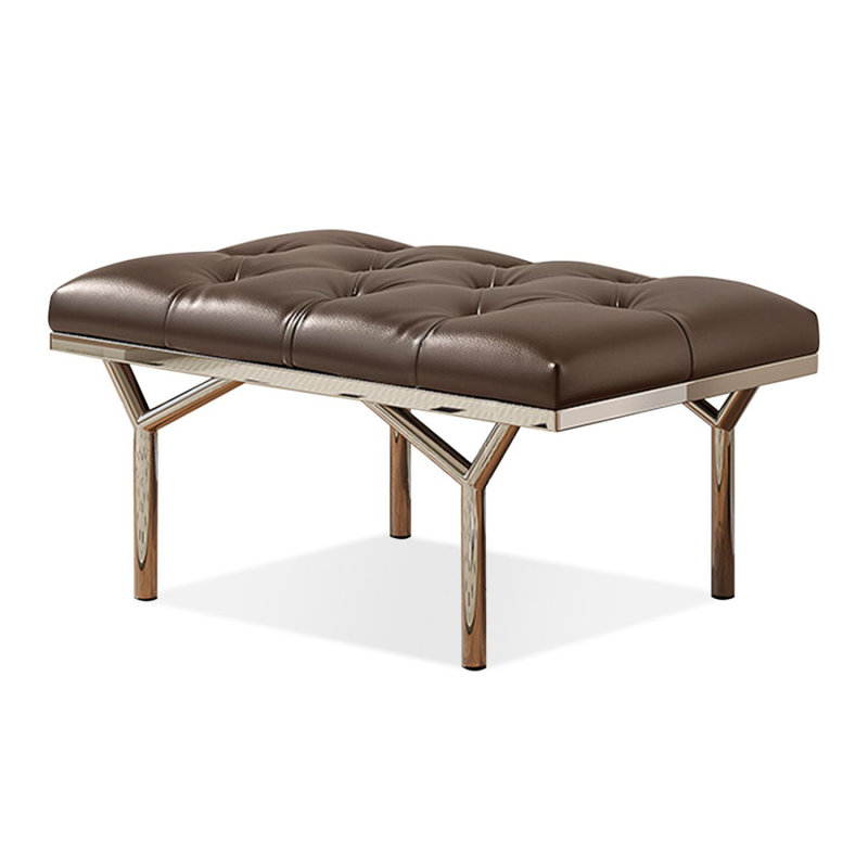 Banc rembourré brun, Brun