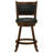Abba Swivel Upholstered Genuine Leather Counter Stool