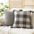 Modern Woven Checkerboard Square Decorative Pillow Black