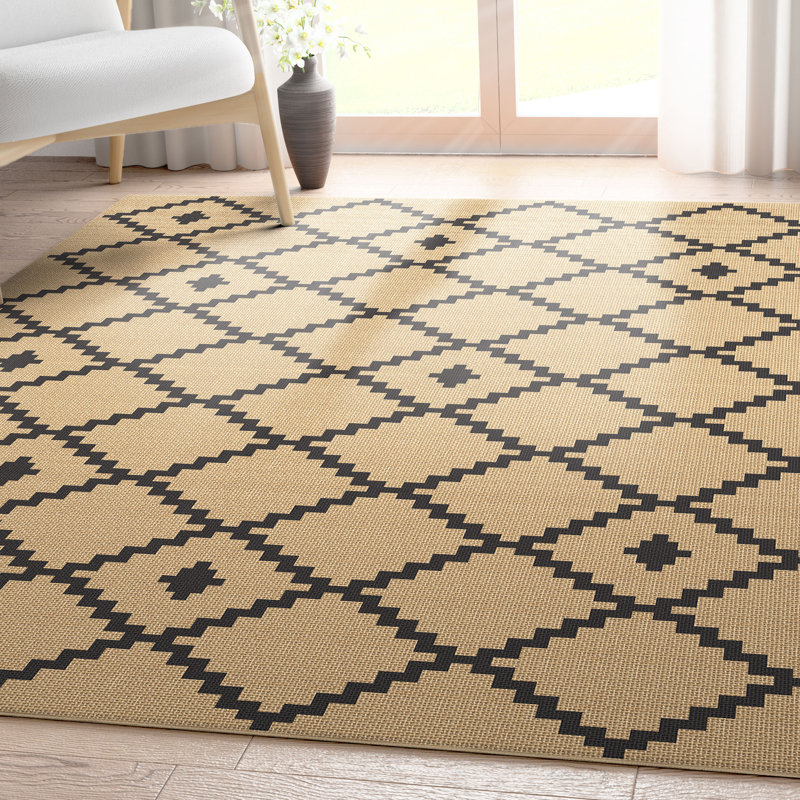  Tapis noir Well-Jute Akita, Rectangle 5 pi x 7 pi
