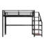 Lit plateforme simple en bois avec tablettes de rangement, tiroirs, station de charge et tête de lit tapissier, gris-1174181359-1174181356