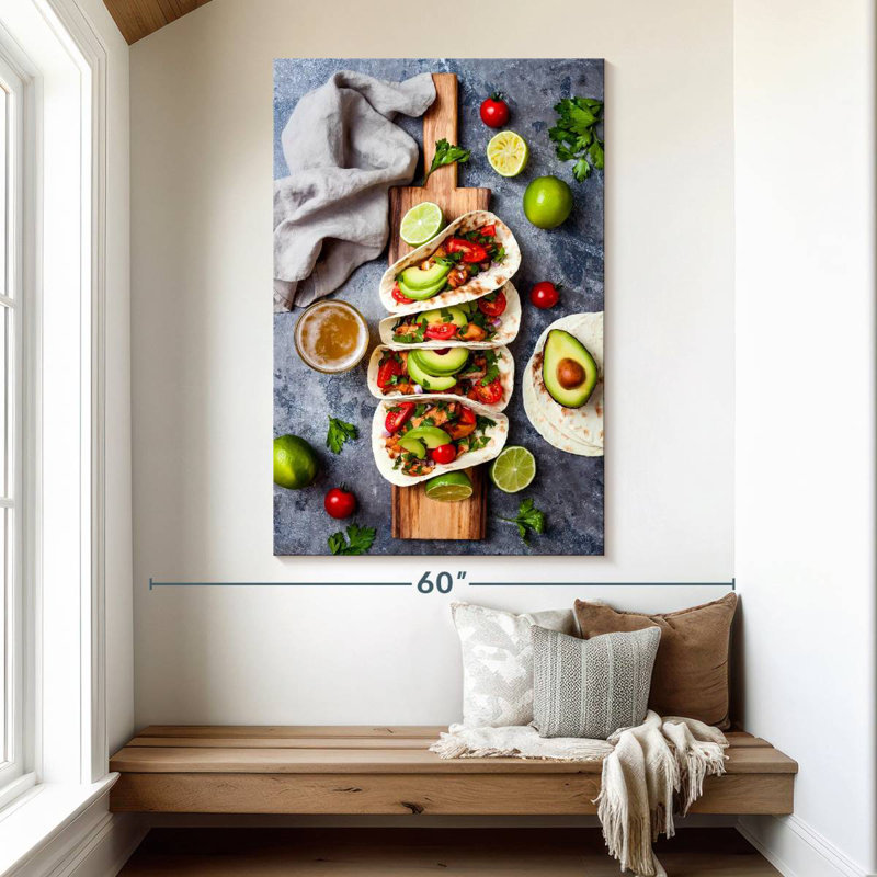 Tacos au poulet Yarlin, H 51 po x l 34 po
