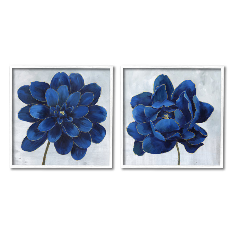 Ensemble de 2 peintures encadrées sur panneau de fibres à densité moyenne, Giclée encadrée noir minuit