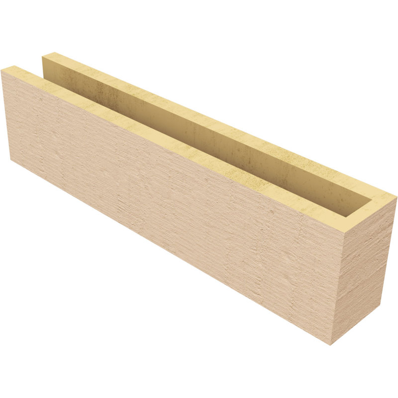 Block Block Woodgrain TimberThane Raider Tail, apprêté brun clair, H 6 po x l 24 po x P 4 po