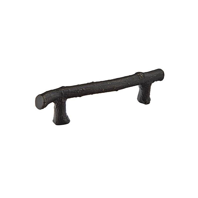 Twig 4" Center to Center Novelty Pull, 6", Flat Black Bronze