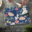 Planche à découper en verre trempé 3 mm x 8 po Blue Meadow Floral