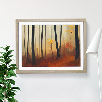 An Edgy Autumn Forest - Framed Print