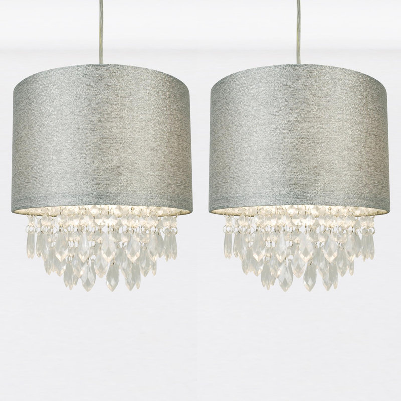 26 cm H Drum Cotton Pendant Shade ( Uno )