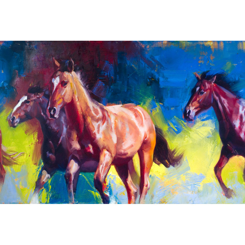 Running Wild - Wrapped Canvas Painting, 32" H x 48" W x 1.25" D