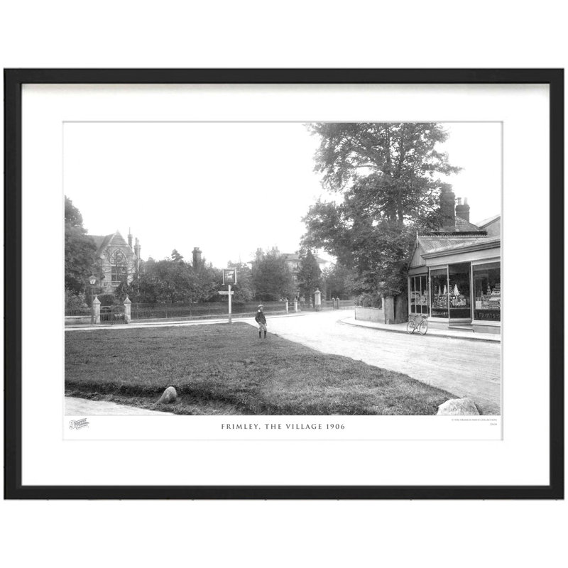 Frimley, The Village 1906 by Francis Frith - Single Picture Frame Print, 40cm H x 50cm W x 2.3cm D