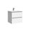 Flora C120D Wall Mounted Bathroom Vanity Unit in Matte White