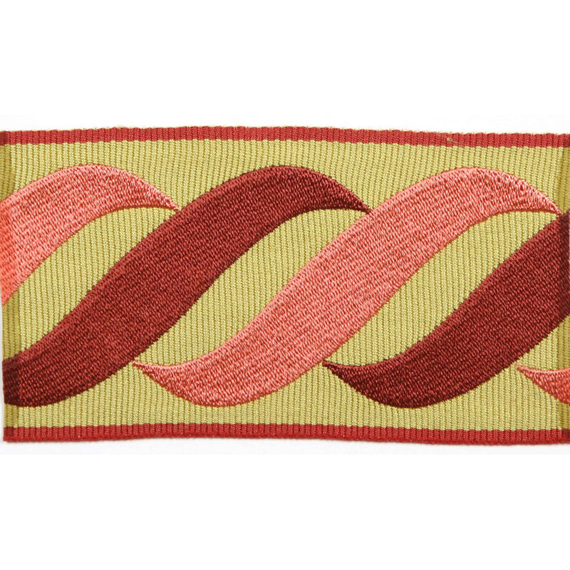 Tissu tromello Tapes Galore, Jaune / Rouge