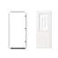 Dalle de porte d'entrée avec cadre et seuil - verre transparent 9-Lite, bois massif apprêté blanc, coupe-froid inclus-122570844-122570841