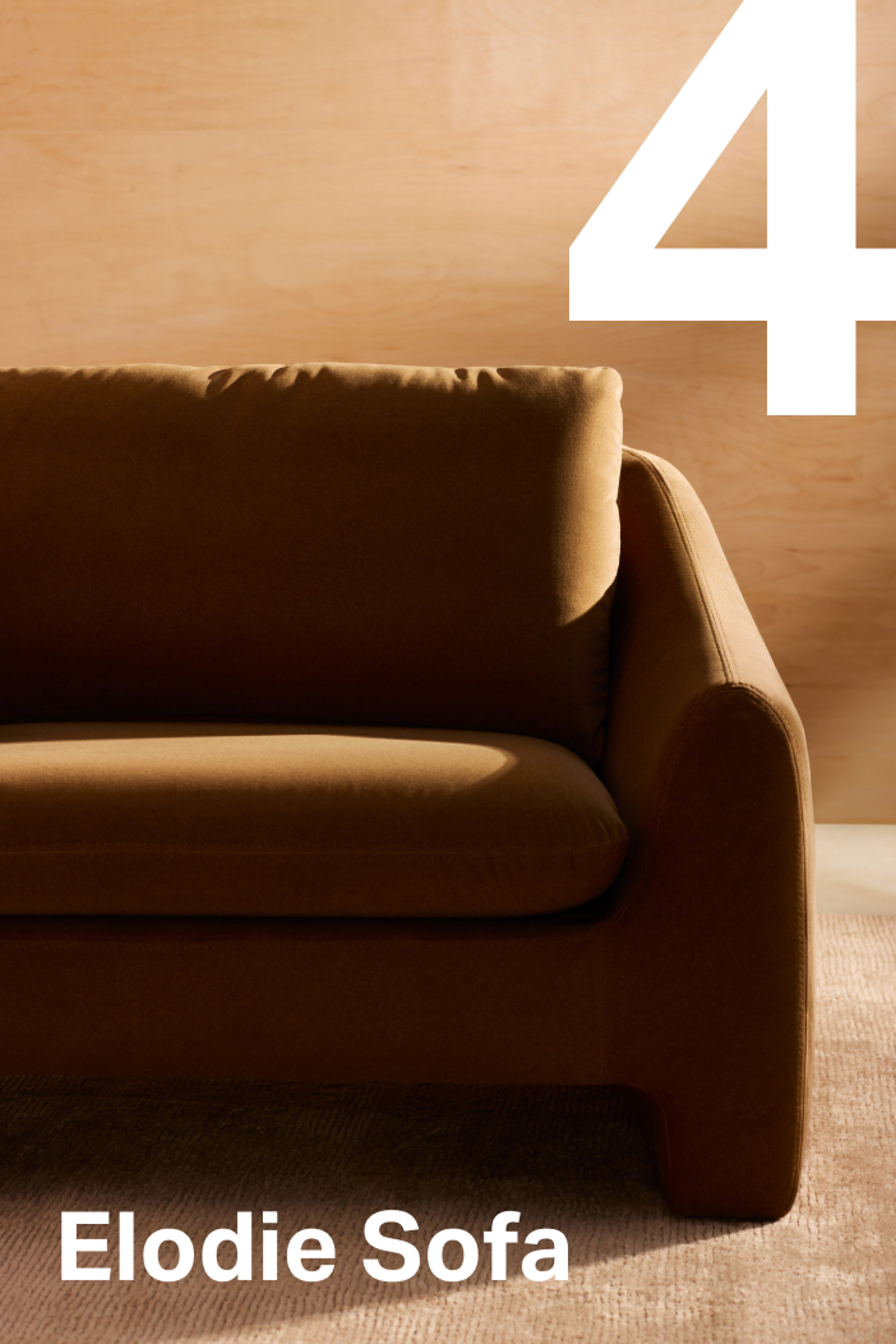 Elodie Sofa and the number 4