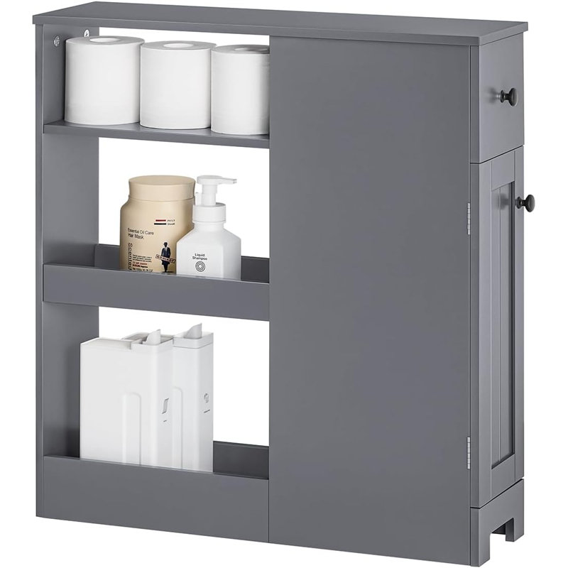 Magavern Freestanding Bathroom Cabinet, Dark Grey