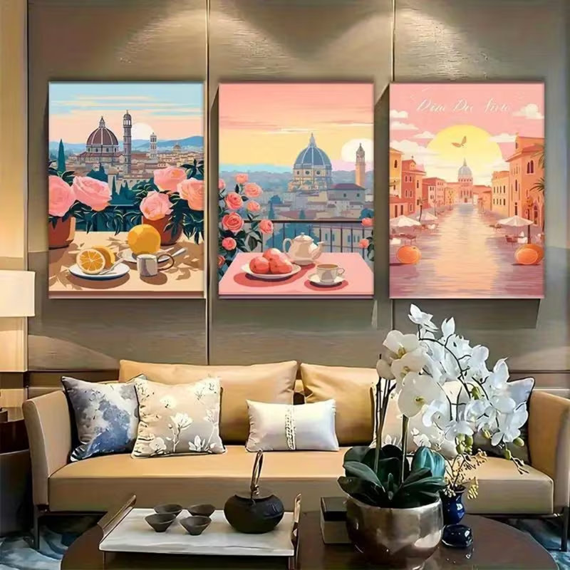 3 Piece Wrapped Canvas Print, 30 cm H x 20 cm W