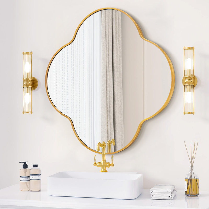 Miroir mural Ertugrul, 28 po x 28 po, Or