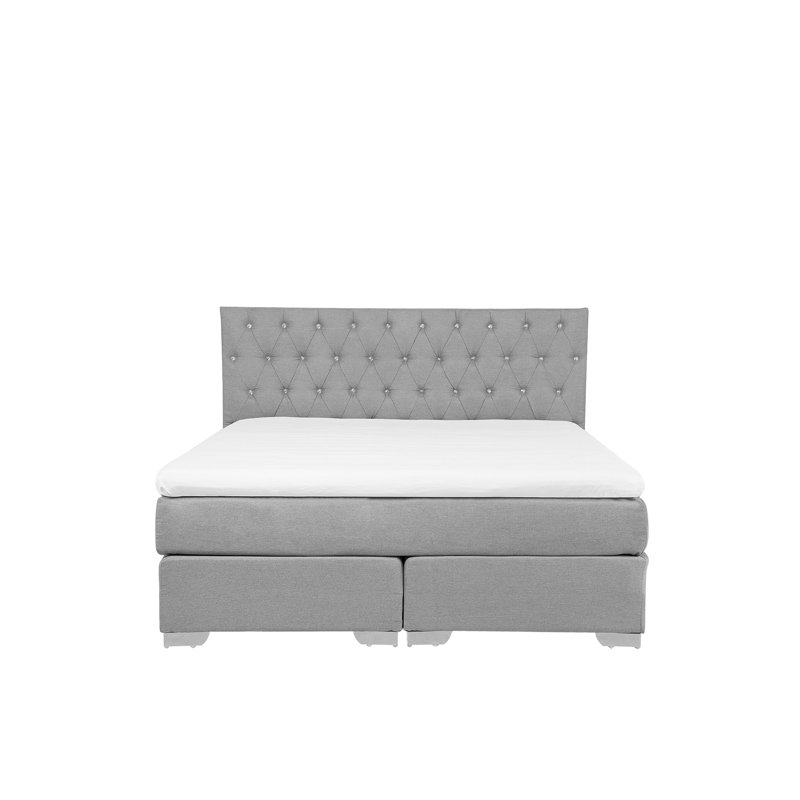 Peddie Upholstered Divan Bed with Mattress, Kingsize (5')