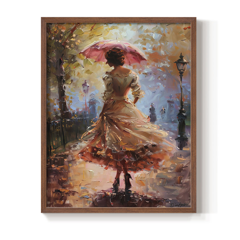 WOMEN-C XXXV - Reproduction encadrée de première qualité, prête à être accrochée, Noyer, H 10 po x l 8 po