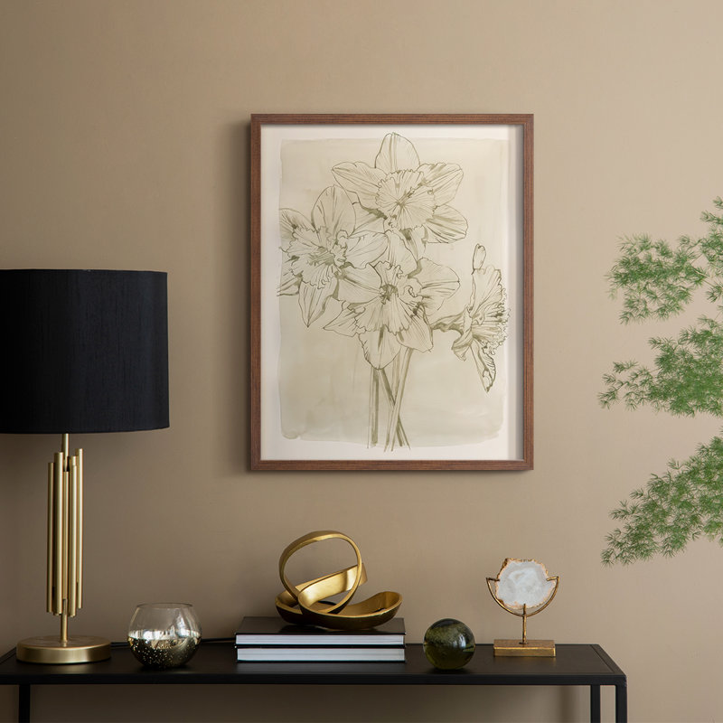 «Spring Promises I», reproduction encadrée - bois massif, H 11 po x l 9 po, Noyer