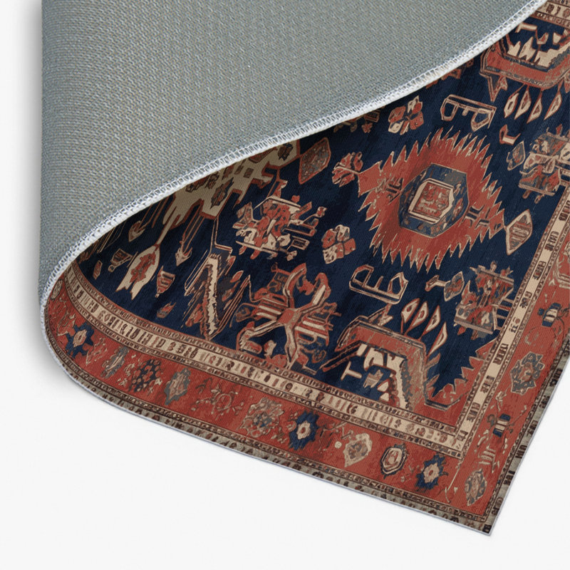 Tapis d'intérieur et d'extérieur brun Persian, Rectangulaire 8 pi x 10 pi