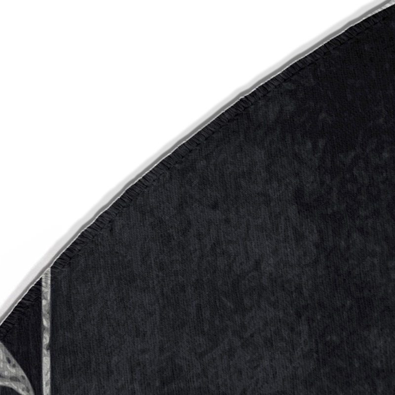 Tapis intérieur et extérieur Obsidian Whorl, Rond 5 pi