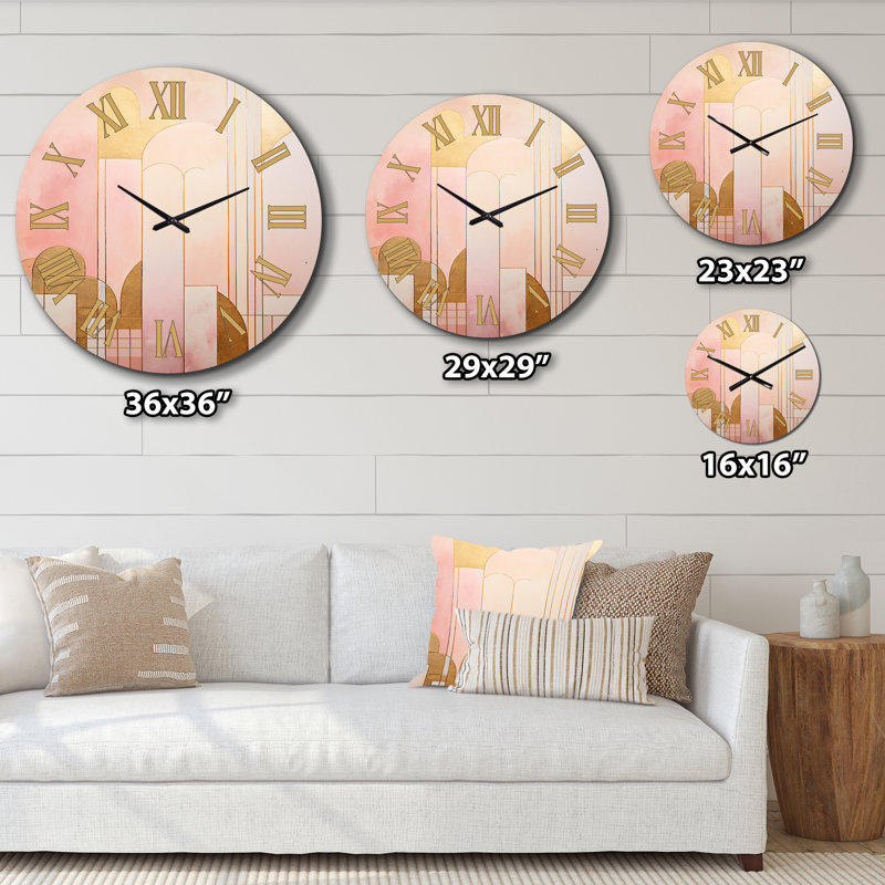 City of Gold - horloge murale géométrique, Moyenne