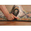 Tapis de couloir indien gris en laine Viss 3 x 8
