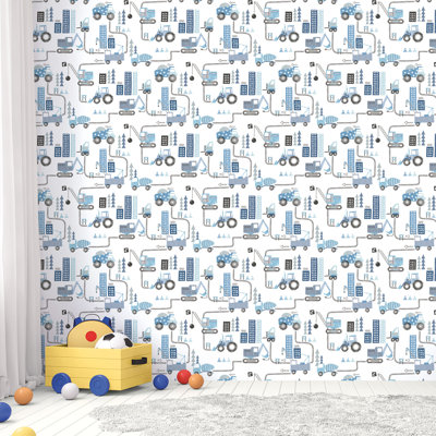 Rouleau de papier peint L 33 pi x l 21 po Tiny Tots 2 Contruction