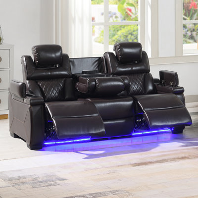 Akheelesh Faux Leather Reclining Living Room Set