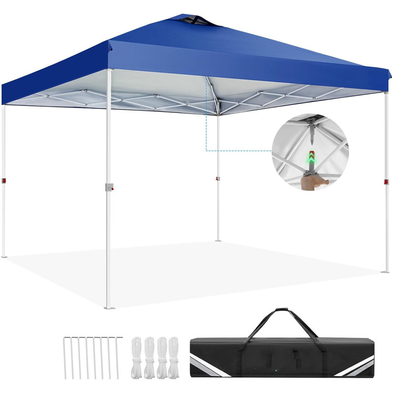 3 x 3m Waterproof Stable Winterproof Folding Gazebo, Dark Blue