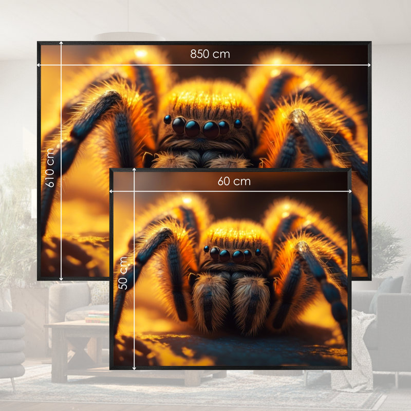 Single Picture Frame LED Illuminated Wall Art Wall Art on Glass / Aluminium, 50cm H x 60cm W