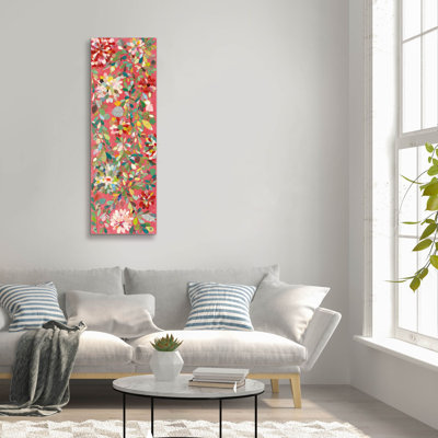 'Red And Pink Dahlias'  by Candra Boggs Acrylic Glass Wall Art