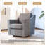 Upholstered Chenille Swivel Armchair-665445166