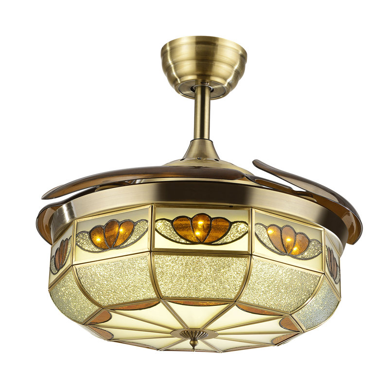 36 Inch LED Dimmable Ceiling Fan Light Chandelier