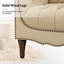 Fauteuil en cuir véritable capitonné Annja-87637091