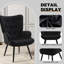 Bastoam Velvet Wingback Chair-1889222899