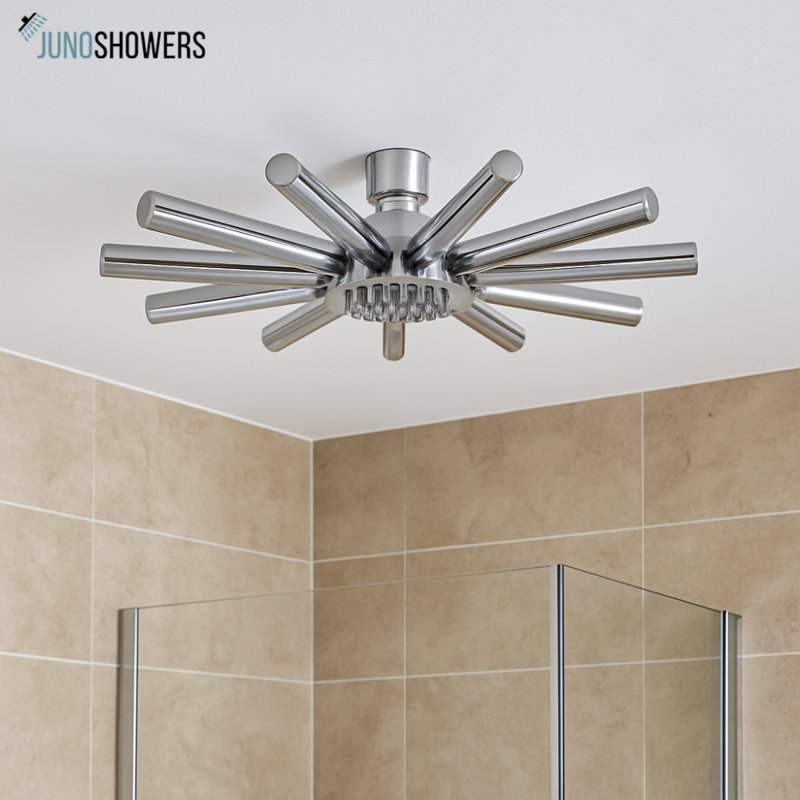 Tête de douche à pluie contemporaine en chrome - Design moderne