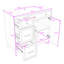 36" 2 Drawers Bathroom Vanity with Ceramic Sink and Adjustable Shelf-1386668987