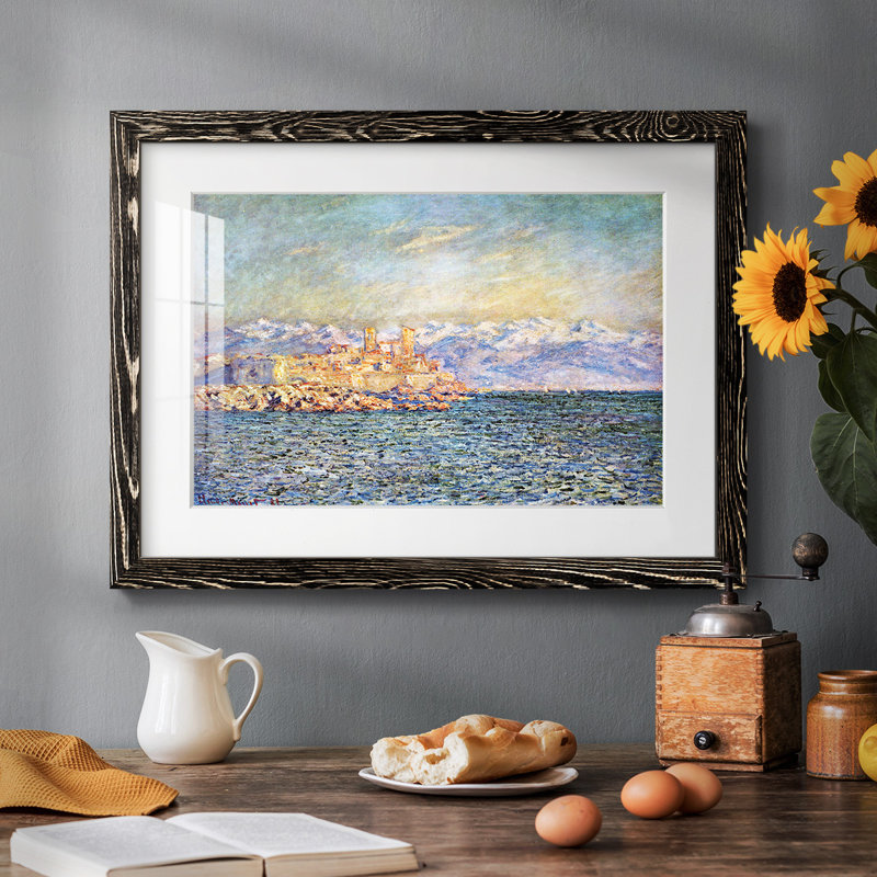 Le vieux fort d'Antibes par Monet, Noir, H 18 po x l 26 po x P 1,5 po