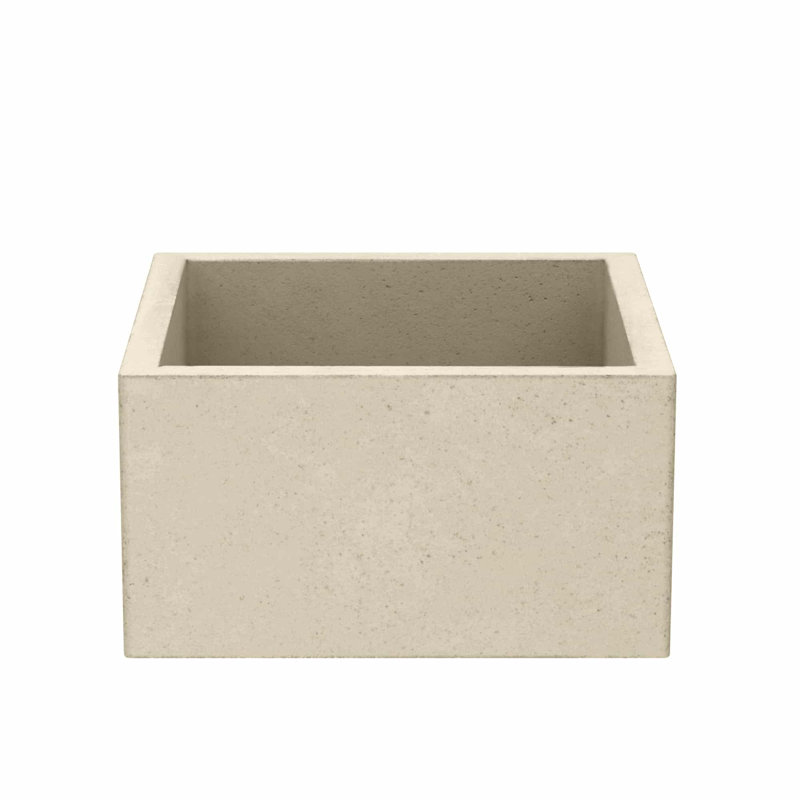 Ventana NativeStone Concrete 15" Square Kitchen/Bar Sink, Sand