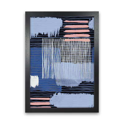 Abstract Striped Geo Blue - Print