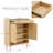 Multi-Functional Modern Minimalist Natural Wood-Colored MDF Shoe Cabinet - Seamlessly Fits Into Nordic, And Industrial Style Interiors,Product Dimensions: 34.6*13.7*43 Inches.