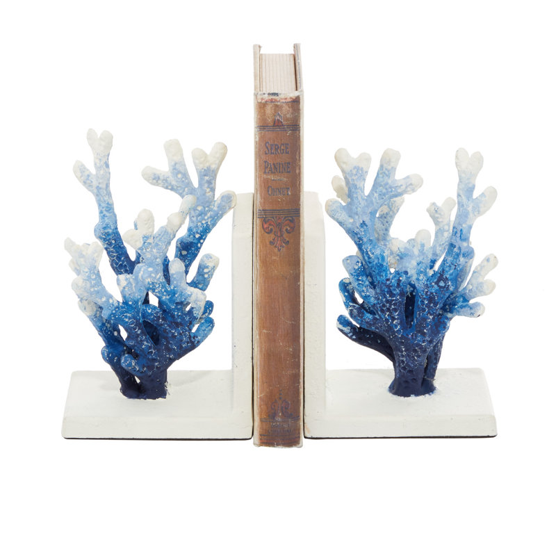 Serre-livres en métal, Bleu, H 7 po x l 15,16 po x P 3,85 po