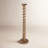 Wood Pillar Candle Holder Mango Wood with Carved Spiral Detail Round Base Rustic Decorative Accent Versatile Modern Design Handcrafted Single Piece for Stylish Contemporary Interiors.-89117370