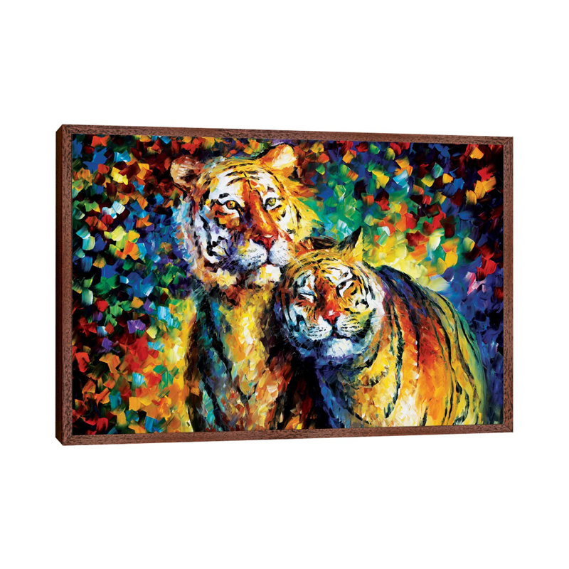 Sweetness by Leonid Afremov - Painting on Canvas, 101.6 cm H x 66.04 cm W, Classic Brown Wood Framed Canvas