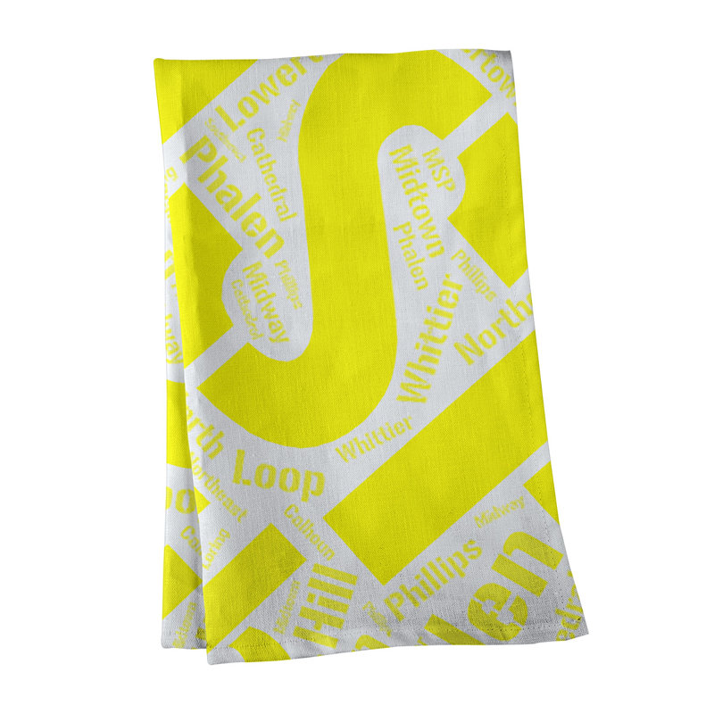 Cotton Tea Towel Kitchen Towel, Cyan, Minneapolis–Saint Paul